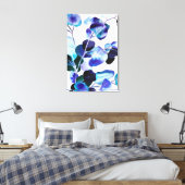 Eukalyptus Gum Verlasse Aquarellkunst Leinwanddruck (Insitu (Schlafzimmer))