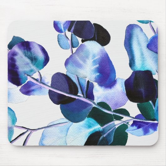Eukalyptus Gum verlasse Aquarellkunst Mousepad (Vorne)