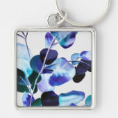 Eukalyptus Gum Verlasse Aquarellkunst Schlüsselanhänger (Vorne)