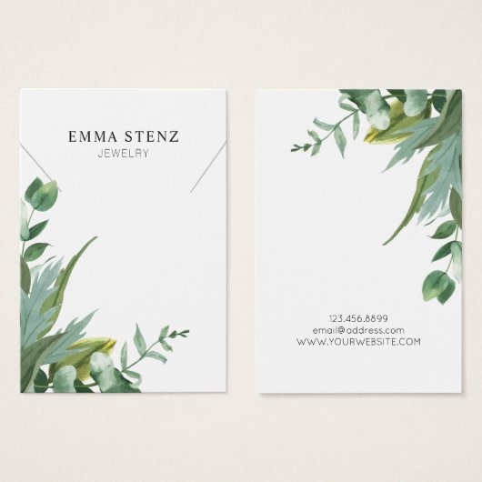 Eukalyptus-Halbblutanzeigekarte (Vorne & Hinten)