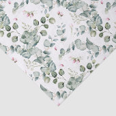 Eukalyptus-Halbblutzweige und -Blume Seidenpapier (Ausschnitt)