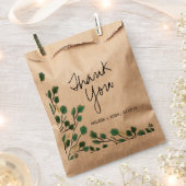 Eukalyptus Hand Drawn Leaf Vielen Dank Geschenktütchen (Ausgeschnitten)
