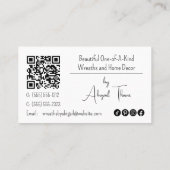 Eukalyptus Handmade Business Card Visitenkarte (Rückseite)