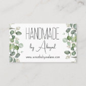 Eukalyptus Handmade Business Card Visitenkarte (Vorderseite)