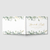 Eukalyptus-Handschrift-Script Brautparty Gästebuch (Voll)