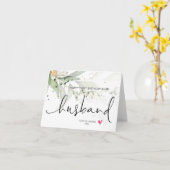 Eukalyptus Happy Erster Geburtstag als mein Eheman Karte (Gelbe Blume)