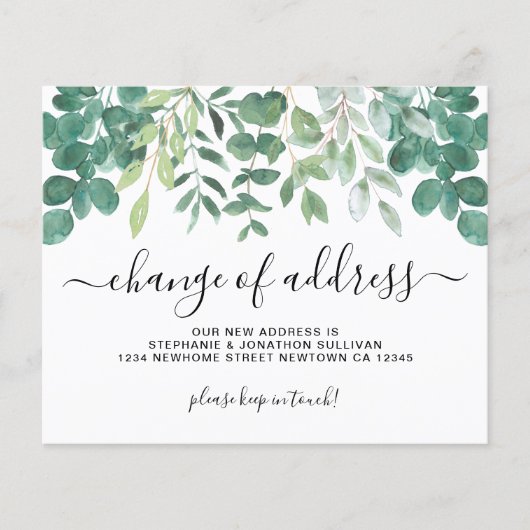 Eukalyptus-Haushalt Änderung der Ankündigung (Vorderseite)