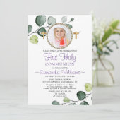 Eukalyptus Haushalt Foto Erste öffentliche Aufford Einladung (Stehend Vorderseite)