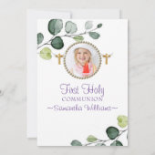 Eukalyptus Haushalt Foto Erste öffentliche Aufford Einladung (Rückseite)