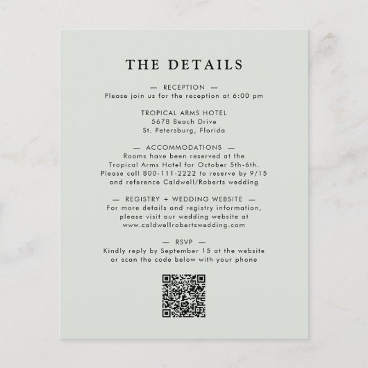 Eukalyptus-Haushalt für alle in einer Hochzeitsfei (Rückseite)