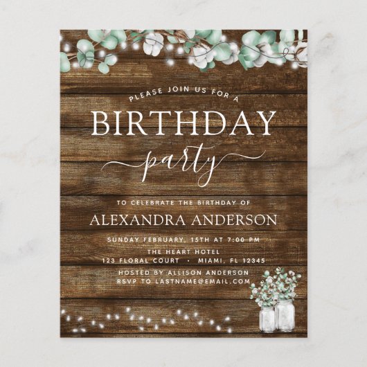 Eukalyptus Haushalt Rustikales Brautparty Lights (Vorderseite)