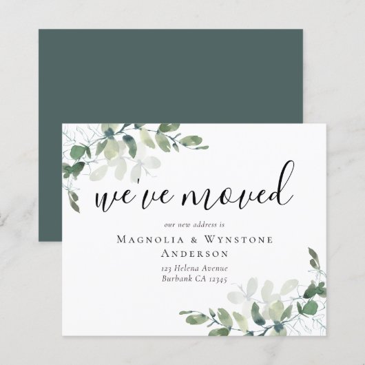 Eukalyptus-HAUSHALT Wir haben die Karte verschoben (Vorne/Hinten)