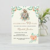 Eukalyptus-Heiligtum Rosary zum Geburtstag Einladung (Stehend Vorderseite)