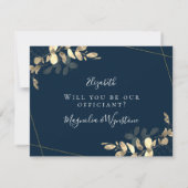 Eukalyptus heiratet uns wird unser Beamter sein Einladung (Rückseite)