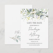 Eukalyptus Herbal Save the Date Einladung (Vorne/Hinten)
