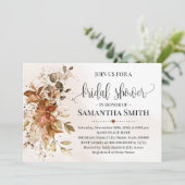 Eukalyptus Herbst Herbst Boho Chic Brautparty Einladung (Stehend Vorderseite)