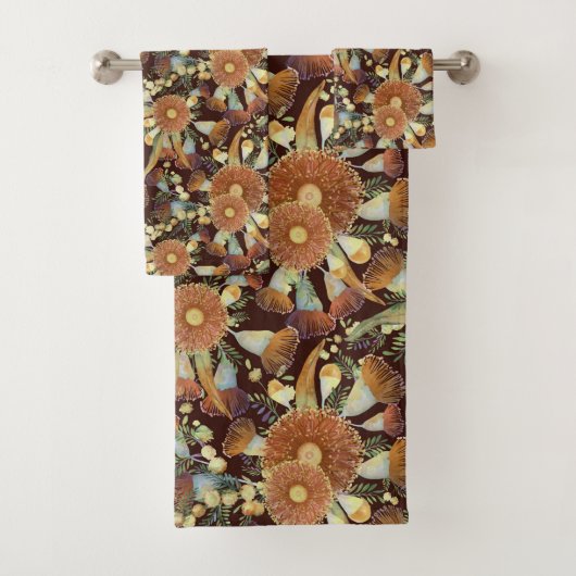 Eukalyptus-Herbst und Wattmuster Badhandtuch Set (Insitu)