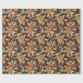 Eukalyptus-Herbst und Wattmuster Geschenkpapier (Flach)