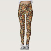 Eukalyptus-Herbst und Wattmuster Leggings (Vorderseite)