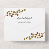 Eukalyptus-Herbstfarben All In One Einladung (Rückseite)