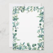 Eukalyptus Highland Calf Baby Shower Einladung (Rückseite)