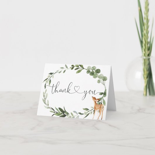 Eukalyptus-Hirschgewächse Dankeskarte (Vorderseite)