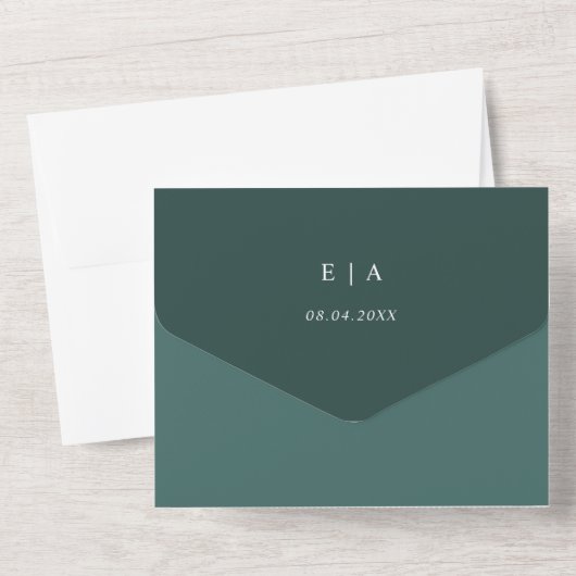 Eukalyptus-Hochzeit abreißen All In One Einladung (Rückseite)