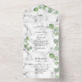 Eukalyptus-Hochzeit All In One Einladung (Innen Boden)