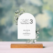 Eukalyptus Hochzeit der botanischen Tischnummer Acrylschild (Neutral)