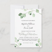 Eukalyptus-Hochzeit Einladung (Vorderseite)