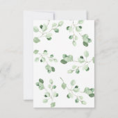 Eukalyptus-Hochzeit Einladung (Rückseite)