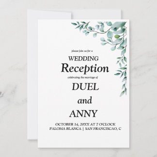Eukalyptus Hochzeit Einladung