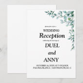 Eukalyptus Hochzeit Einladung (Vorne/Hinten)