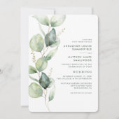 Eukalyptus-Hochzeit Einladung (Vorderseite)