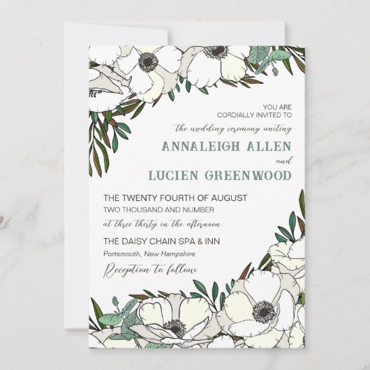 Eukalyptus-Hochzeit Einladung (Vorderseite)