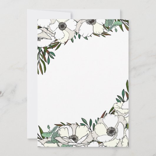 Eukalyptus-Hochzeit Einladung (Rückseite)