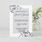 Eukalyptus-Hochzeit Einladung (Stehend Vorderseite)