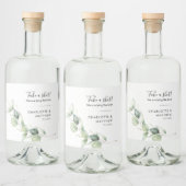 Eukalyptus-Hochzeit erschießt Alkoholflaschenetikett (Flaschen)