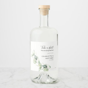 Eukalyptus-Hochzeit erschießt Alkoholflaschenetikett