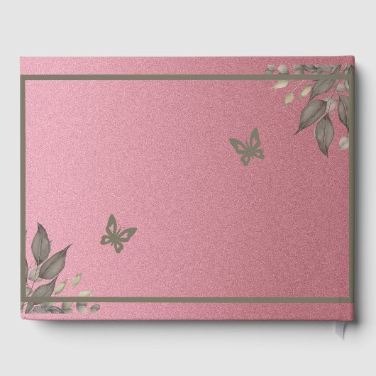 Eukalyptus-Hochzeit Gästebuch (Rückseite)