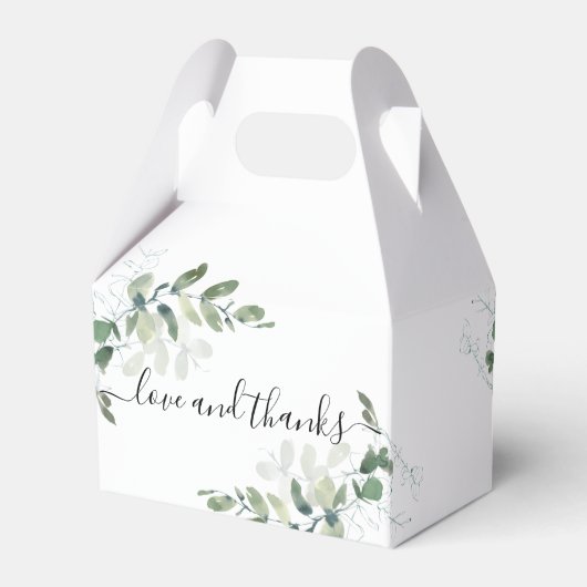 Eukalyptus-Hochzeit Geschenkschachtel (Rückseite)