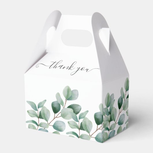 Eukalyptus-Hochzeit Geschenkschachtel (Rückseite)