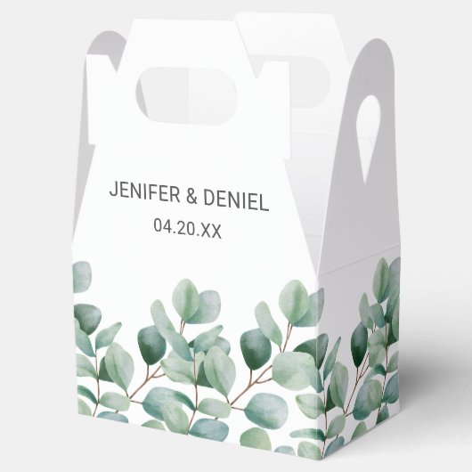 Eukalyptus-Hochzeit Geschenkschachtel (Geöffnet)
