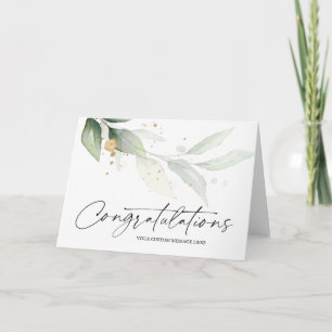 Eukalyptus-Hochzeit Gratulation Karte