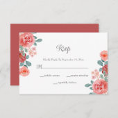 Eukalyptus-Hochzeit im Herbst RSVP Karte (Vorne/Hinten)