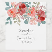 Eukalyptus-Hochzeit im Herbst Weinetikett (Einzelnes Label)