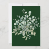Eukalyptus-Hochzeit in edlem Gold und Smaragdgrün Einladung (Rückseite)