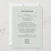 Eukalyptus-Hochzeit in einer eleganten Wasserfarbe Einladung (Rückseite)