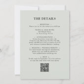 Eukalyptus-Hochzeit in einer eleganten Wasserfarbe Einladung (Rückseite)