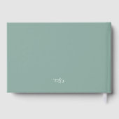 Eukalyptus-Hochzeit in Grün und Gold Gästebuch (Rückseite)